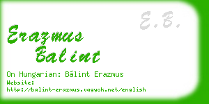 erazmus balint business card